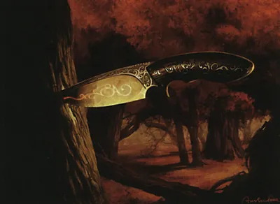 Silver-Inlaid Dagger